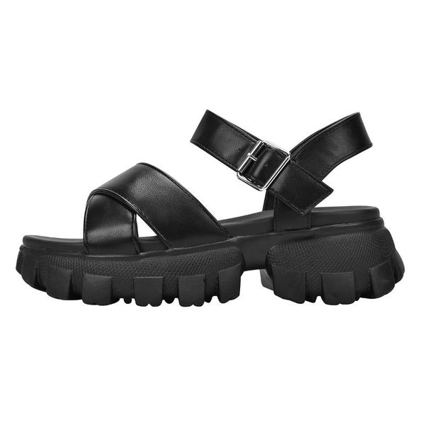 women's open toe buckle ankle strap summer platform wedge sandals dress shoes, Black
women's open toe buckle ankle strap summer platform wedge sandals dress shoes, Black