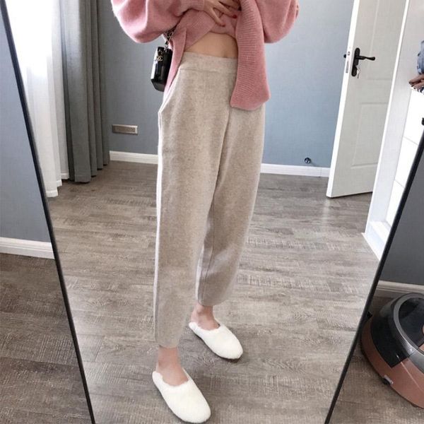women's pants & capris winter office lady harem women knitting woolen high waist loose elegant pant female autumn korean style banana l, Black;white
women's pants & capris winter office lady harem women knitting woolen high waist loose elegant pant female autumn korean style banana l, Black;white