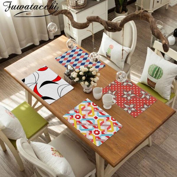 mats & pads fuwatacchi abstract pattern drink coasters reusable dining table mat placemats for kitchen polyester tea party decorations
mats & pads fuwatacchi abstract pattern drink coasters reusable dining table mat placemats for kitchen polyester tea party decorations