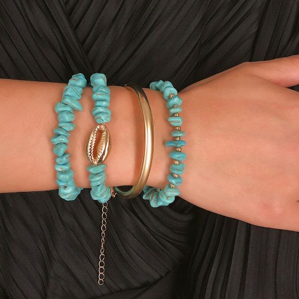 charm bracelets fashion design 4pcs/set green white natural stone for women gold color geometric metal jewelry gift 2021, Golden;silver
charm bracelets fashion design 4pcs/set green white natural stone for women gold color geometric metal jewelry gift 2021, Golden;silver