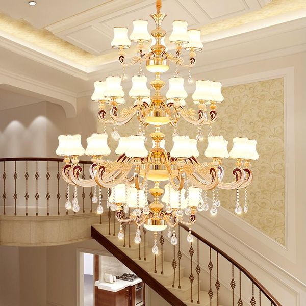 chandeliers european double villa hall retro large staircase long crystal light el lobby luxury jade chandelier
chandeliers european double villa hall retro large staircase long crystal light el lobby luxury jade chandelier