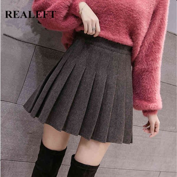 autumn winter women woolen solid pleated skirts high waist a-line mini skater school girls 210428, Black
autumn winter women woolen solid pleated skirts high waist a-line mini skater school girls 210428, Black