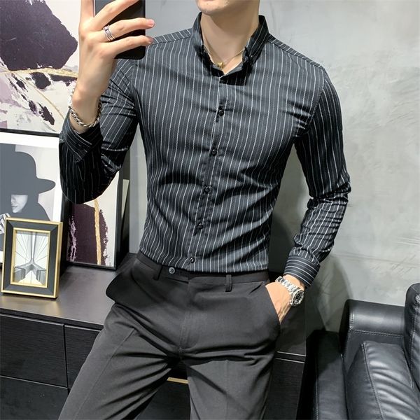 men's casual shirts striped long sleeved shirt, korean fashion, tight fitting, business, office, british, autumn, White;black
men's casual shirts striped long sleeved shirt, korean fashion, tight fitting, business, office, british, autumn, White;black