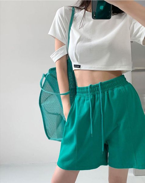 women's shorts 2021 summer spice girls elastic waist casual sports straight tube wide leg capris fashion short feminino, White;black
women's shorts 2021 summer spice girls elastic waist casual sports straight tube wide leg capris fashion short feminino, White;black
