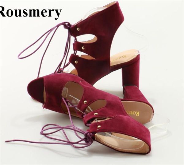 women fashion open toe suede leather lace-up thick heel sandals cut-out square formal dress shoes, Black
women fashion open toe suede leather lace-up thick heel sandals cut-out square formal dress shoes, Black