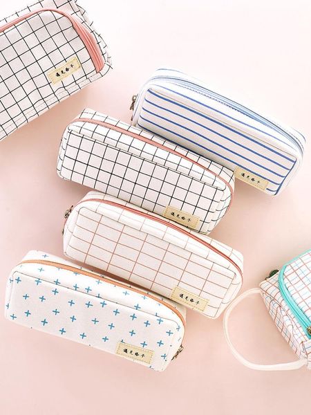pencil bags simple cute pen case big capacity canvas storage bag with zipper durable makeup pouch holder box organizer
pencil bags simple cute pen case big capacity canvas storage bag with zipper durable makeup pouch holder box organizer