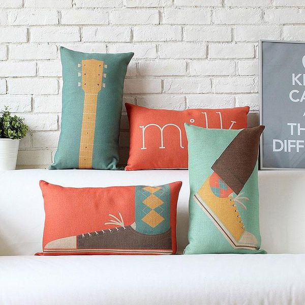 nordic retro creative waist cushion cover letter guitar skateboard shoes lumbar pillow case sofa home decorative capa de almofad cushion/dec
nordic retro creative waist cushion cover letter guitar skateboard shoes lumbar pillow case sofa home decorative capa de almofad cushion/dec