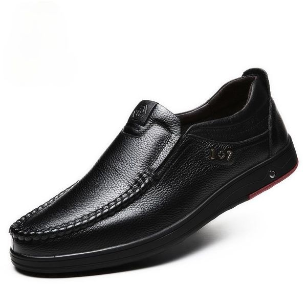 2021ly men's genuine leather shoes size 38-47 head soft anti-slip driving man spring dress, Black
2021ly men's genuine leather shoes size 38-47 head soft anti-slip driving man spring dress, Black
