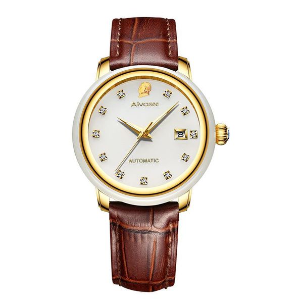 wristwatches jade watch woman automatic mechanical sapphire mirror high-end business brand men aivaseeg gift women, Slivery;brown
wristwatches jade watch woman automatic mechanical sapphire mirror high-end business brand men aivaseeg gift women, Slivery;brown
