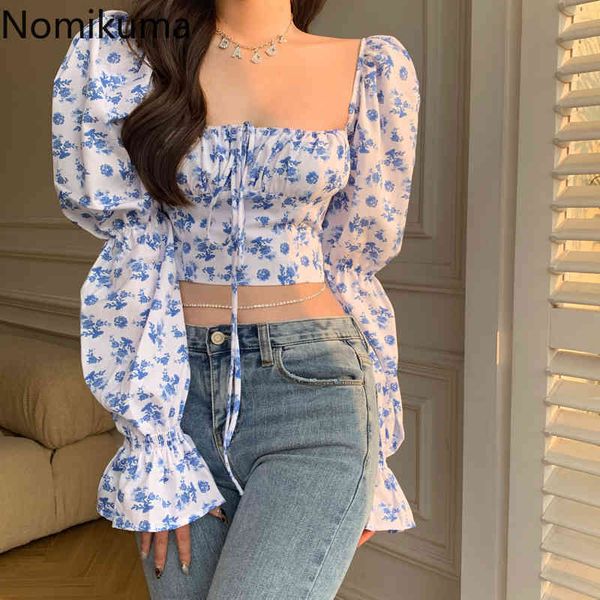 nomikuma blusas korean style puff sleeve shirts women slim waist floral printed crop square collar vintage blouse camisas 210514, White
nomikuma blusas korean style puff sleeve shirts women slim waist floral printed crop square collar vintage blouse camisas 210514, White