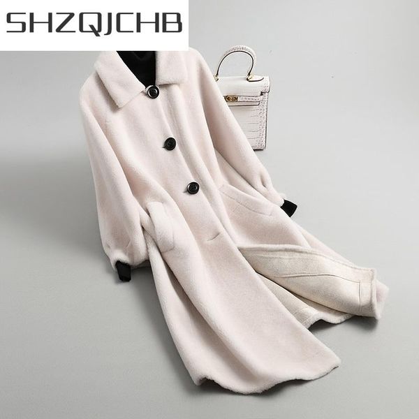 women's fur & faux jchb 2021 real female coat jacket 100% wool winter coats women long clothing fashion mujeres abrigos 1103 pph1741, Black
women's fur & faux jchb 2021 real female coat jacket 100% wool winter coats women long clothing fashion mujeres abrigos 1103 pph1741, Black