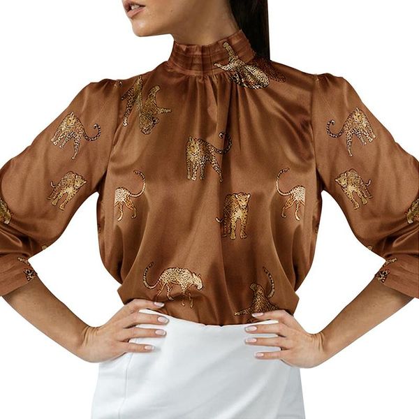 women's blouses & shirts spring pattern print vintage pullover casual long sleeve loose blusa autumn turtleneck stain office lady blous, White
women's blouses & shirts spring pattern print vintage pullover casual long sleeve loose blusa autumn turtleneck stain office lady blous, White