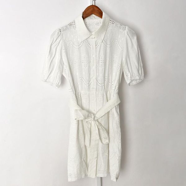 party dresses women hollow out mini shirt dress 2021 spring summer ladies single-breasted puff sleeve turn-down collar short, White;black
party dresses women hollow out mini shirt dress 2021 spring summer ladies single-breasted puff sleeve turn-down collar short, White;black