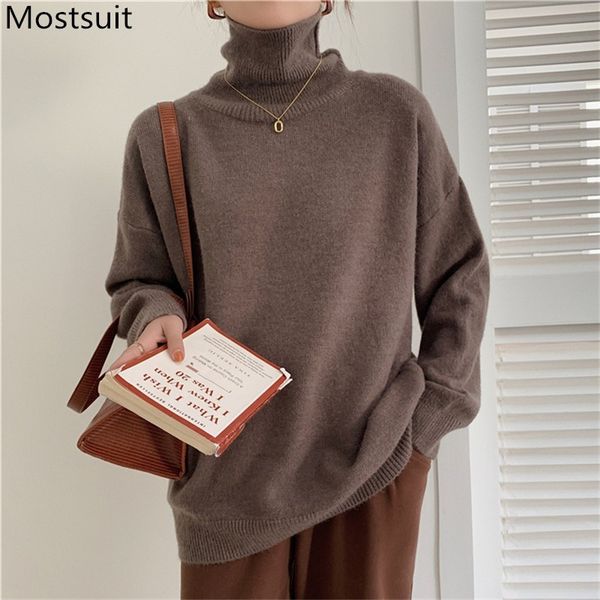 turtleneck solid warm korean knitted jumper sweater women loose fashion basic female pullovers femme 210518, White;black
turtleneck solid warm korean knitted jumper sweater women loose fashion basic female pullovers femme 210518, White;black