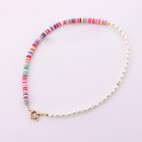 chains bohemian polymer clay beaded necklace multicolor circle round acrylic imitation pearl women girls party jewelry 45cm long, 1pc, Silver
chains bohemian polymer clay beaded necklace multicolor circle round acrylic imitation pearl women girls party jewelry 45cm long, 1pc, Silver