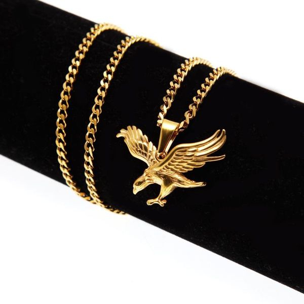 pendant necklaces gold color stainless steel men hip hop eagle shape fashion necklace male jewelry gifts, Silver
pendant necklaces gold color stainless steel men hip hop eagle shape fashion necklace male jewelry gifts, Silver