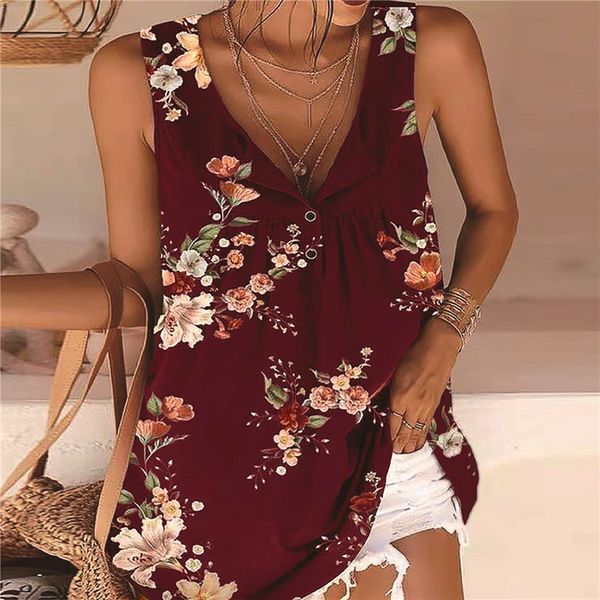 vintage flower print buttons v-neck tank women casual sleeveless vest tshirt summer fashion streetwear plus size vest s-5xl 210507, White
vintage flower print buttons v-neck tank women casual sleeveless vest tshirt summer fashion streetwear plus size vest s-5xl 210507, White