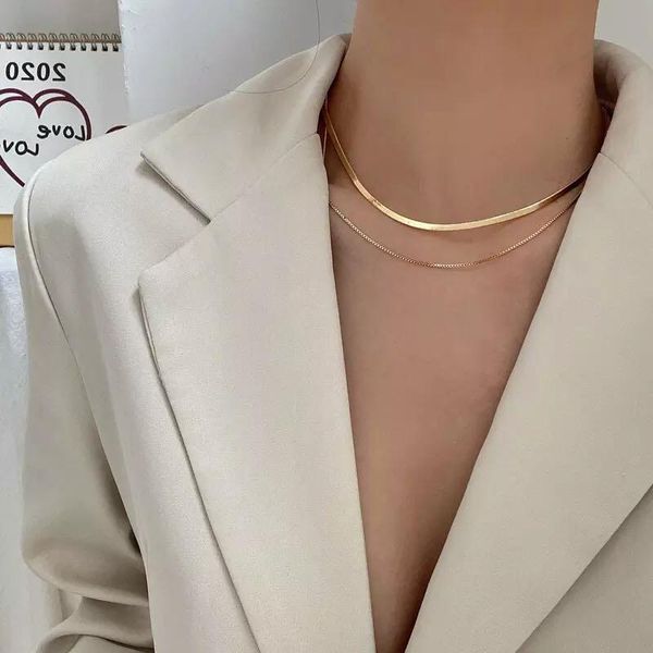 chains korea fashion necklaces for women golden double chaines metal neck chain personalized jewelry gifts mother sets, Silver
chains korea fashion necklaces for women golden double chaines metal neck chain personalized jewelry gifts mother sets, Silver