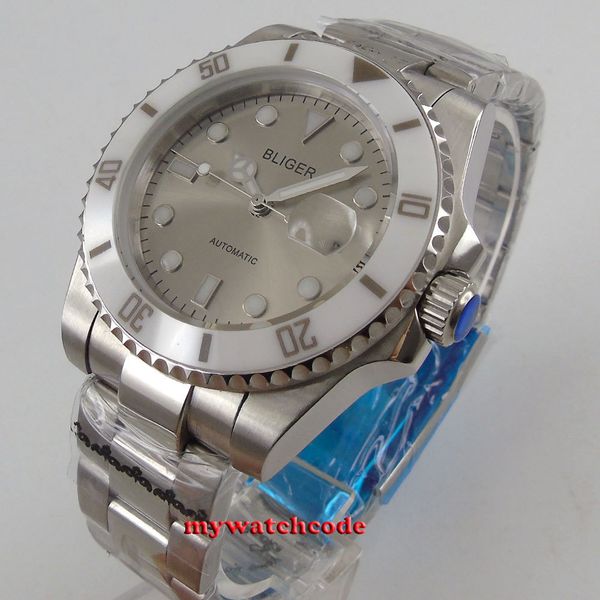vintage 40 mm bliger grey dial sapphire crystal automatic movement gentlemen clock 276, Slivery;brown
vintage 40 mm bliger grey dial sapphire crystal automatic movement gentlemen clock 276, Slivery;brown