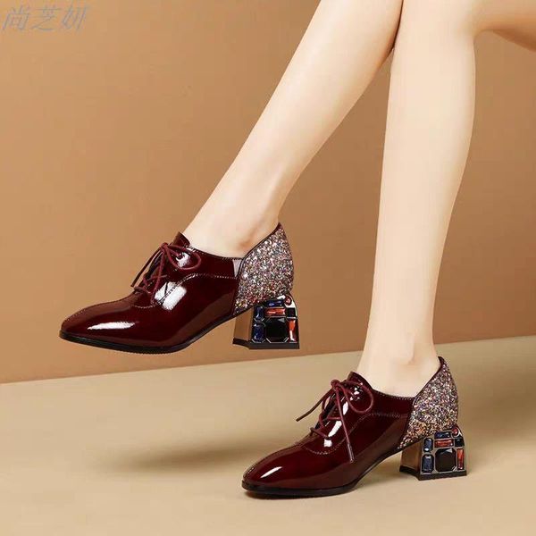 spring women's shoes,lace-up woman mid heels,pointed toe pumps,female fashion british style rhinestone heel,black,red dress shoes
spring women's shoes,lace-up woman mid heels,pointed toe pumps,female fashion british style rhinestone heel,black,red dress shoes