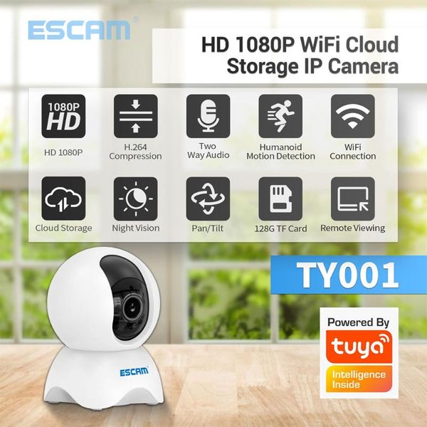 mini cameras escam ty001 tuya smart 1080p ip camera ptz home security wifi with ir night vision cloud storage for indoor alarm system
mini cameras escam ty001 tuya smart 1080p ip camera ptz home security wifi with ir night vision cloud storage for indoor alarm system