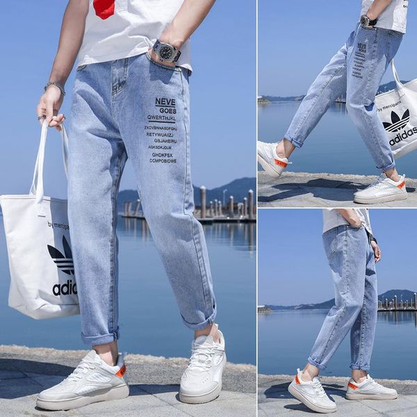 summer 2021 students denim jeans men's casual all-match harem pants trendy brand slim thin teenagers, Blue
summer 2021 students denim jeans men's casual all-match harem pants trendy brand slim thin teenagers, Blue