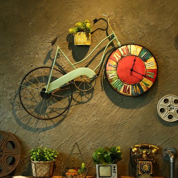wall clocks retro bike clock mural hanging living room decor pendant vintage watch ornaments personality home decoration
wall clocks retro bike clock mural hanging living room decor pendant vintage watch ornaments personality home decoration