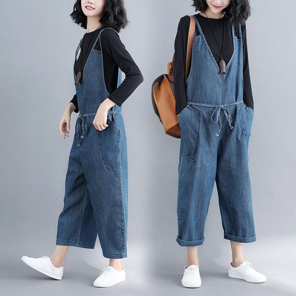 women's jumpsuits & rompers autumn spring women loose denim solid color vintage sashes pockets patchwork casual female ankle-length bod, Black;white
women's jumpsuits & rompers autumn spring women loose denim solid color vintage sashes pockets patchwork casual female ankle-length bod, Black;white