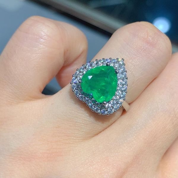 cluster rings 10*10mm heart cut emerald gemstone paraiba tourmaline for women 2021 fashion simple wedding birthday fine jewelry gifts, Golden;silver
cluster rings 10*10mm heart cut emerald gemstone paraiba tourmaline for women 2021 fashion simple wedding birthday fine jewelry gifts, Golden;silver