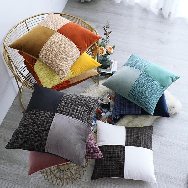 cushion/decorative pillow nordic simple splicing velvet cushion cover solid sofa decorative 50x50 waist bedroom pillowcase for home decor
cushion/decorative pillow nordic simple splicing velvet cushion cover solid sofa decorative 50x50 waist bedroom pillowcase for home decor