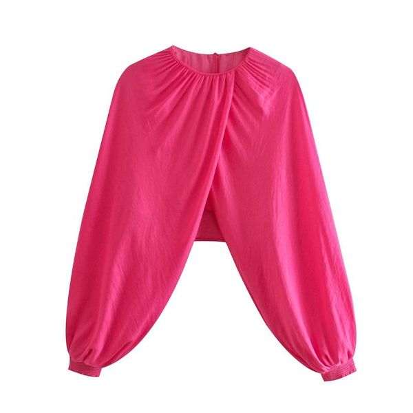 women's blouses & shirts red lantern sleeve fashion blouse women o-neck elegant folds crop female 2021 slim vintage shirt lady, White
women's blouses & shirts red lantern sleeve fashion blouse women o-neck elegant folds crop female 2021 slim vintage shirt lady, White
