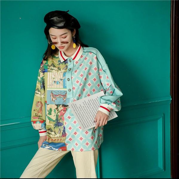 long sleeved women shirt fashion wild cotton chinese style ladies blouses and print spring clothing, White
long sleeved women shirt fashion wild cotton chinese style ladies blouses and print spring clothing, White