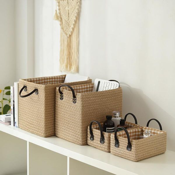 storage baskets woven box foldable with handle toy snack sundries organizer handmade basket drawer
storage baskets woven box foldable with handle toy snack sundries organizer handmade basket drawer