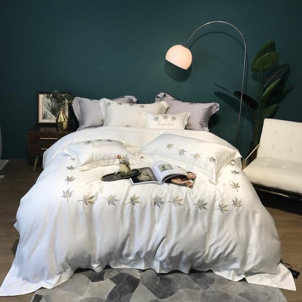 bedding sets white gray 600tc tencel lyocell set 4pcs chic embroidered duvet cover soft silky cool bed sheet pillowcases
bedding sets white gray 600tc tencel lyocell set 4pcs chic embroidered duvet cover soft silky cool bed sheet pillowcases