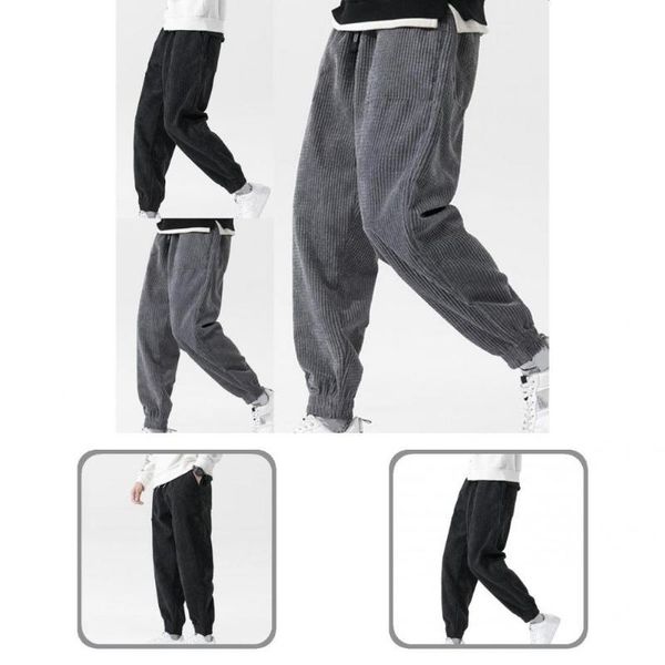 men's pants mid waist anti-wrinkle wear-resistant corduroy autumn for going out, Black
men's pants mid waist anti-wrinkle wear-resistant corduroy autumn for going out, Black