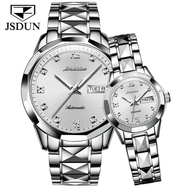 wristwatches jsdun fashion couple watch men's waterproof silver stainless steel casual ladies mechanical relogio masculino, Slivery;brown
wristwatches jsdun fashion couple watch men's waterproof silver stainless steel casual ladies mechanical relogio masculino, Slivery;brown