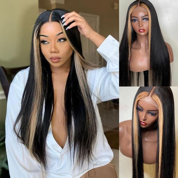 pre plucked ombre colored human hair wig bleach knots straight natural hairline hd transparent lace 250 density1, Black;brown
pre plucked ombre colored human hair wig bleach knots straight natural hairline hd transparent lace 250 density1, Black;brown