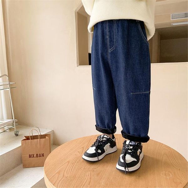 jeans autumn winter children solid color thicken warm denim pants boys fashion loose all-match fleece, Blue
jeans autumn winter children solid color thicken warm denim pants boys fashion loose all-match fleece, Blue