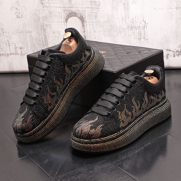 2022 luxury designer shoes new men fashion charm rhinestone causal flat platform prom high-shoes moccasins rock loafers for male, Black
2022 luxury designer shoes new men fashion charm rhinestone causal flat platform prom high-shoes moccasins rock loafers for male, Black