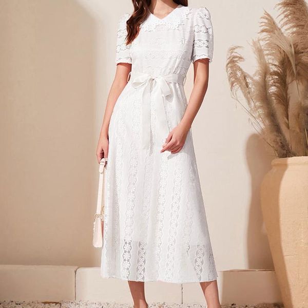 casual dresses gypsylady vintage floral midi summer lace sheer puff sleeve women dress white elegant chic bow tie ladies vestidos, Black;gray
casual dresses gypsylady vintage floral midi summer lace sheer puff sleeve women dress white elegant chic bow tie ladies vestidos, Black;gray
