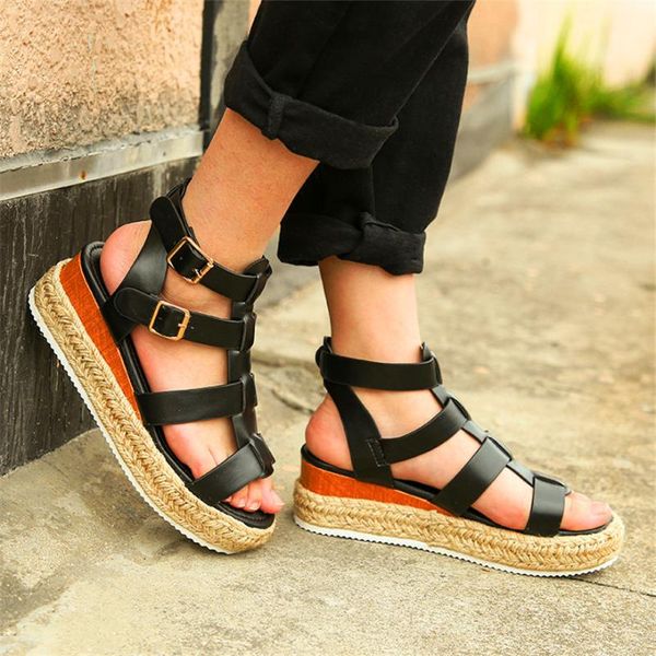 dress shoes soft leather wedges women sandals summer woman fashion platform gladiator female open toe buckle high heels rome, Black
dress shoes soft leather wedges women sandals summer woman fashion platform gladiator female open toe buckle high heels rome, Black