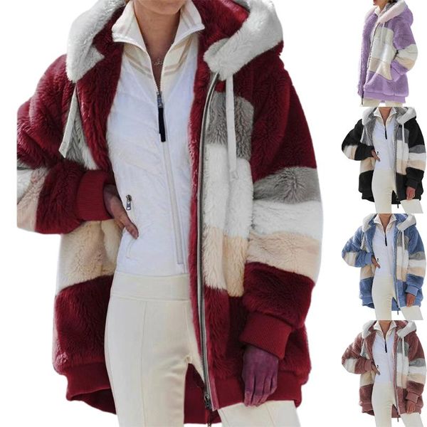 women's jackets teddy coat women long sleeve hoodie winter warm loose plush fleece zipper cardigan fahsion 2021 e jacket, Black;brown
women's jackets teddy coat women long sleeve hoodie winter warm loose plush fleece zipper cardigan fahsion 2021 e jacket, Black;brown