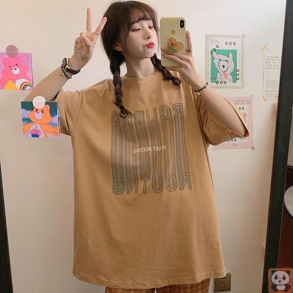 large size short-sleeved t-shirt for women 2021 summer loose slim-looking half-sleeved women's, White
large size short-sleeved t-shirt for women 2021 summer loose slim-looking half-sleeved women's, White
