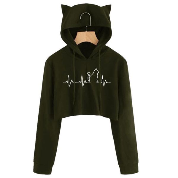 women's hoodies & sweatshirts 40#womens cat ear cute long sleeve hoodie elegant hooded pullover graphic tee casual autumn sweet short, Black
women's hoodies & sweatshirts 40#womens cat ear cute long sleeve hoodie elegant hooded pullover graphic tee casual autumn sweet short, Black