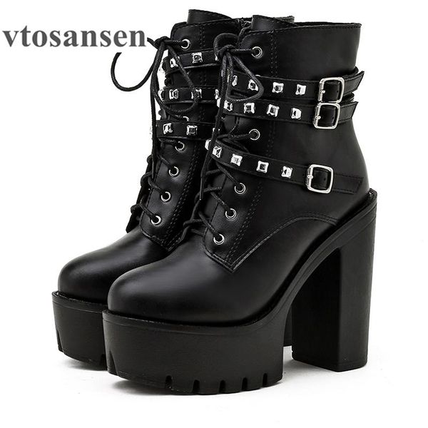 boots shoes rivets double belt buckle women high heels gothic style ladies short for party quality wholesale, Black
boots shoes rivets double belt buckle women high heels gothic style ladies short for party quality wholesale, Black