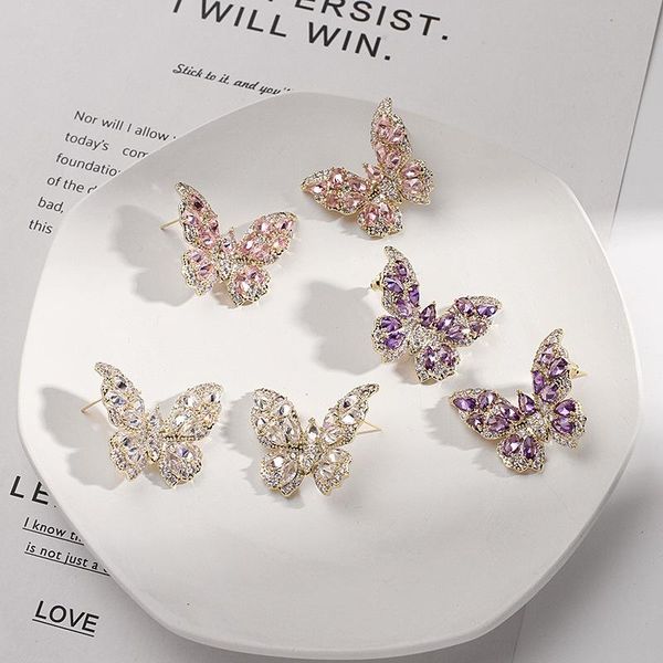 stud europe america charm jewelry 2021 trendy butterfly earrings inlay dazzling zircon women's wedding party elegant accessories, Golden;silver
stud europe america charm jewelry 2021 trendy butterfly earrings inlay dazzling zircon women's wedding party elegant accessories, Golden;silver