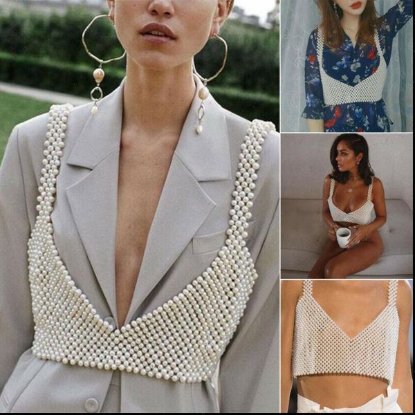 women cami ladies beaded pearls bralette bra tank bustier vest crop dance drop, White
women cami ladies beaded pearls bralette bra tank bustier vest crop dance drop, White