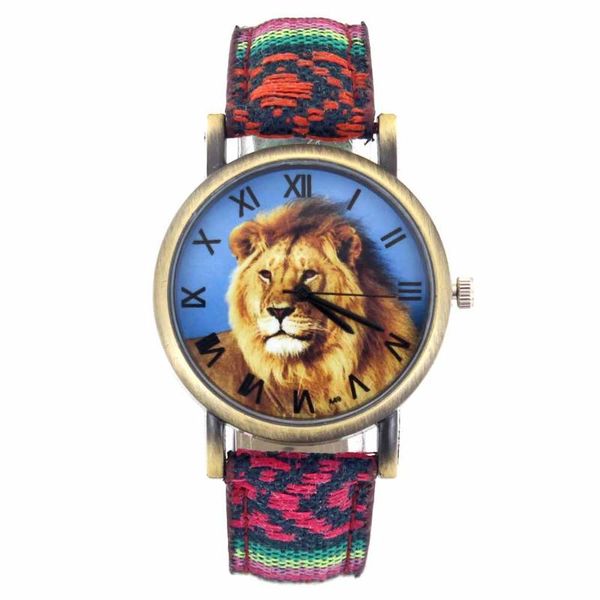 wristwatches lion king tawny mane fashion casual men women canvas cloth strap sport analog quartz watch, Slivery;brown
wristwatches lion king tawny mane fashion casual men women canvas cloth strap sport analog quartz watch, Slivery;brown