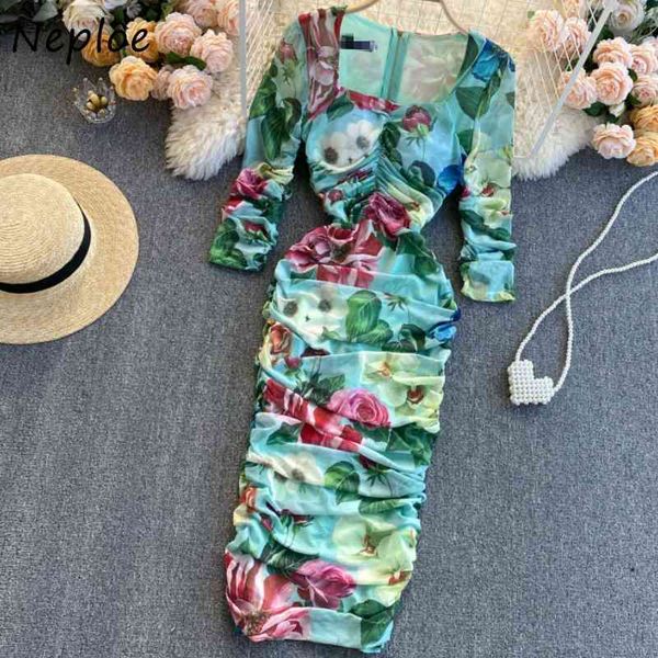 neploe pleated floral print women maxi dress spring elegant party lady vestidos pencil long women dresses robes 210423, Black;gray
neploe pleated floral print women maxi dress spring elegant party lady vestidos pencil long women dresses robes 210423, Black;gray