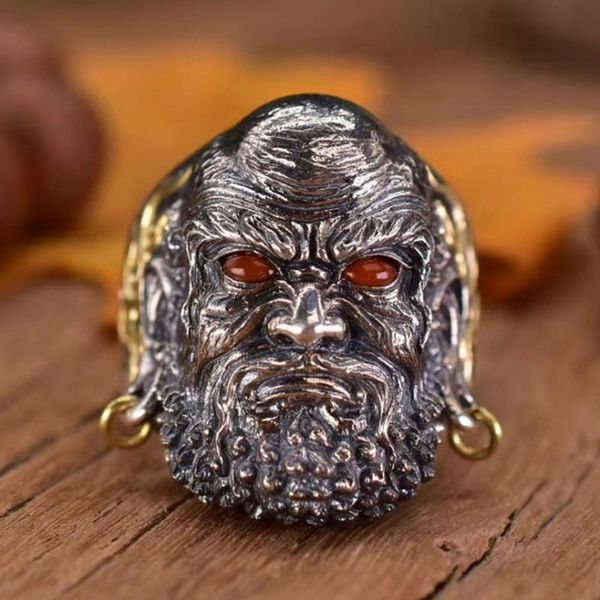 cluster rings real 925 sterling silver vintage biker retro men's the dharma patriarch bodhidharma jewelry ring a5153, Golden;silver
cluster rings real 925 sterling silver vintage biker retro men's the dharma patriarch bodhidharma jewelry ring a5153, Golden;silver
